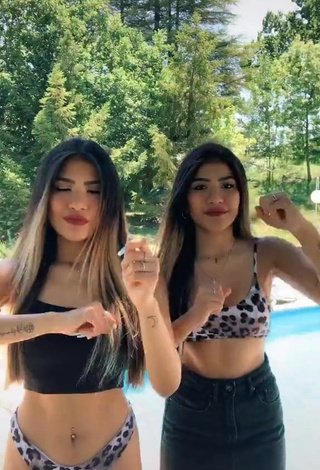 1. Sexy Melissa & Cassandra Tejada in Crop Top at the Swimming Pool