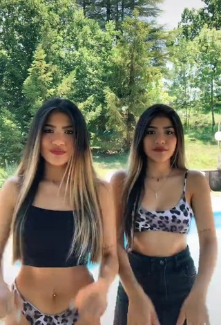 3. Sexy Melissa & Cassandra Tejada in Crop Top at the Swimming Pool