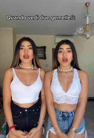 1. Hot Melissa & Cassandra Tejada Shows Cleavage in Crop Top