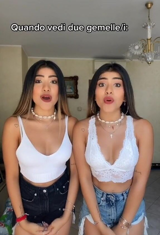 Hot Melissa & Cassandra Tejada Shows Cleavage in Crop Top