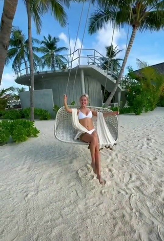 1. Sexy Klava Koka in White Bikini at the Beach