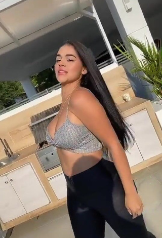 3. Sexy Nathalia Segura Mena in Black Leggings and Bouncing Tits