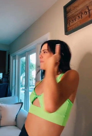 3. Beautiful Lauren Kettering in Sexy Green Crop Top