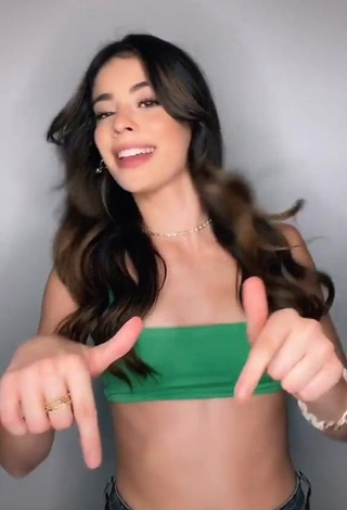 Cute Lauren Kettering in Green Crop Top