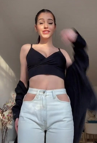 1. Fine Lea Elui Ginet in Sweet Black Crop Top