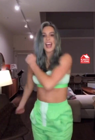 1. Hot Lele Pons in Green Sport Bra