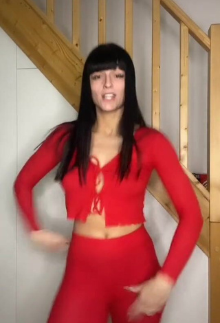 4. Hot Lenna Vivas in Red Crop Top