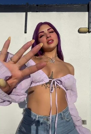 Sexy Lilacoloridas in Purple Crop Top