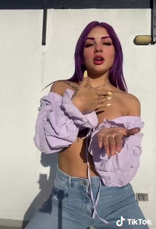 3. Sexy Lilacoloridas in Purple Crop Top