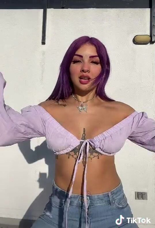 4. Sexy Lilacoloridas in Purple Crop Top