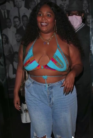 3. Hot Lizzo Shows Cleavage in Bikini Top