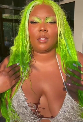 4. Desirable Lizzo Shows Cleavage in Bikini Top