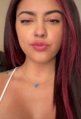 4. Malu Trevejo Shows her Cute Cleavage