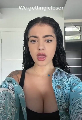 3. Magnificent Malu Trevejo Shows Cleavage