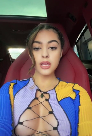 3. Cute Malu Trevejo Shows Cleavage in Crop Top