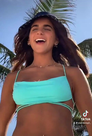 4. Sexy Mar de Regil in Blue Bikini Top