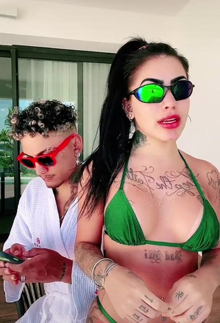 1. Amazing Mirella Fernandez in Hot Green Bikini