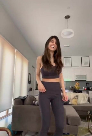 3. Hot Mia Khalifa in Black Leggings