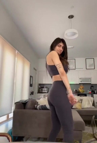 4. Hot Mia Khalifa in Black Leggings