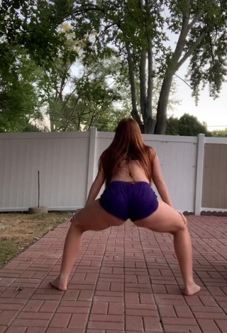 3. Amazing Mikaila Murphy in Hot Violet Shorts while Twerking