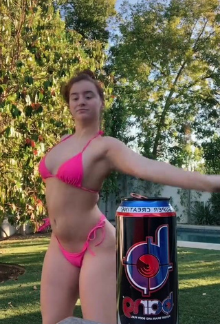 Fine Mikaila Murphy Shows Cleavage in Sweet Pink Bikini