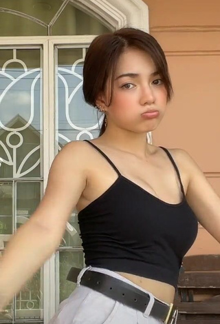 3. Sexy Mika Salamanca in Black Crop Top