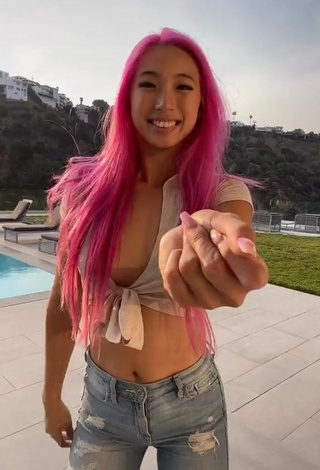 1. Sexy Michelle Chin in Crop Top at the Pool