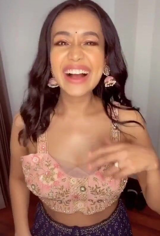 3. Hot Neha Kakkar in Floral Crop Top