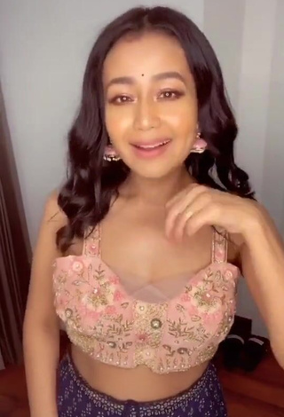 4. Hot Neha Kakkar in Floral Crop Top