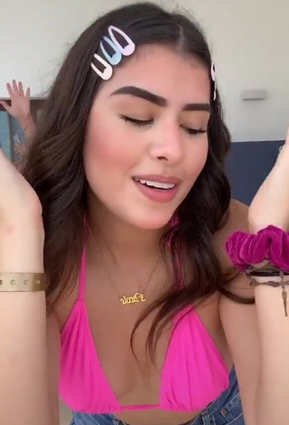 1. Sexy Nicole García in Pink Bikini Top