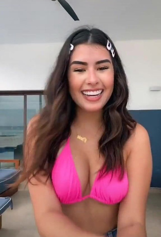 1. Sweetie Nicole García in Pink Bikini Top