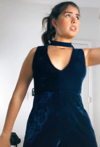 Hot Nicole García in Blue Overall