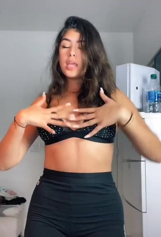 Hot Nicole García in Black Bra