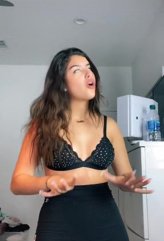 Sexy Nicole García in Black Bra