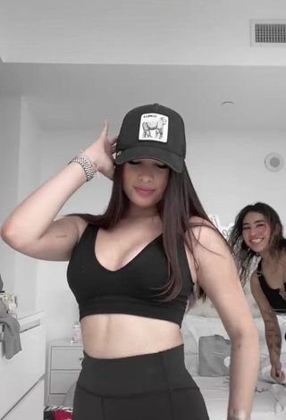 3. Desirable Nicole García in Black Sport Bra