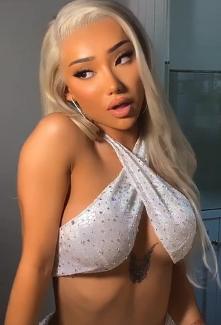 1. Sexy Nikita Dragun in White Crop Top