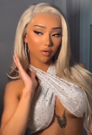 Sexy Nikita Dragun in White Crop Top