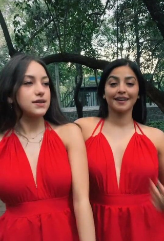 Sexy Shaulaponce2.0 in Red Dress