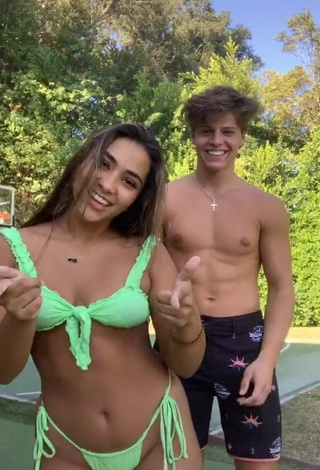 1. Sienna Mae Gomez Looks Pretty in Green Bikini