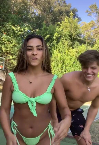 4. Sienna Mae Gomez Looks Pretty in Green Bikini