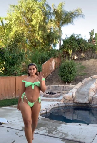 1. Pretty Sienna Mae Gomez in Green Bikini