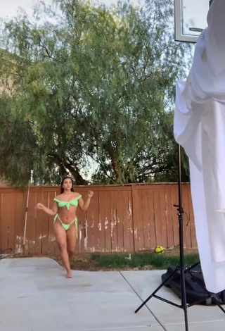 4. Pretty Sienna Mae Gomez in Green Bikini