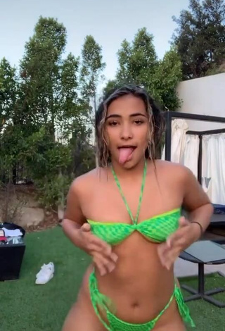 3. Sienna Mae Gomez Shows Hot Green Bikini