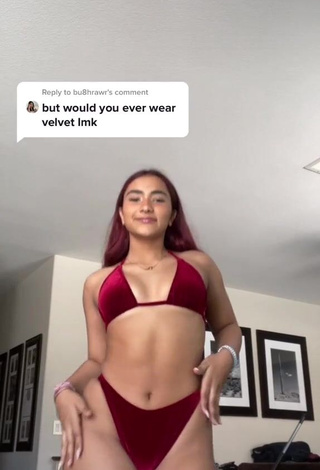 1. Sienna Mae Gomez in Erotic Red Bikini