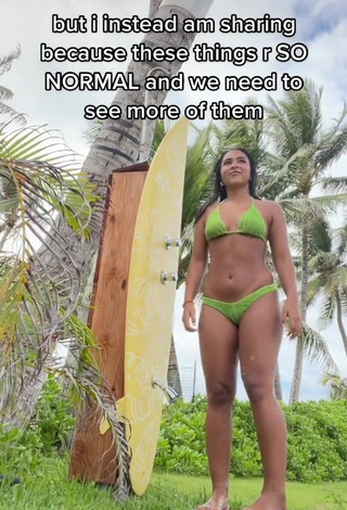 3. Desirable Sienna Mae Gomez in Green Bikini