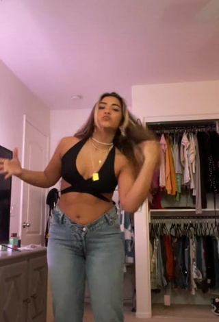 1. Desirable Sienna Mae Gomez in Black Crop Top