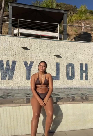 1. Sienna Mae Gomez in Brown Bikini