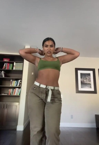 1. Cute Sienna Mae Gomez in Green Bra