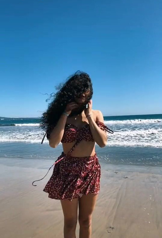 Beautiful Sofia Mata in Sexy Crop Top at the Beach