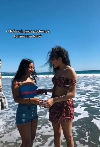 Sexy Sofia Mata in Crop Top at the Beach